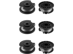 Pacote de 6 Carretéis de Linha de Reposição F016800569-F016800385 para Roçadora Sem Fio Bosch Art 23 Sl e Art 26 Sl Pacote de 415