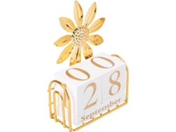 Blocos de Calendário Madeira para Decoração e Perpétuo Escritório Casa CHABERLU