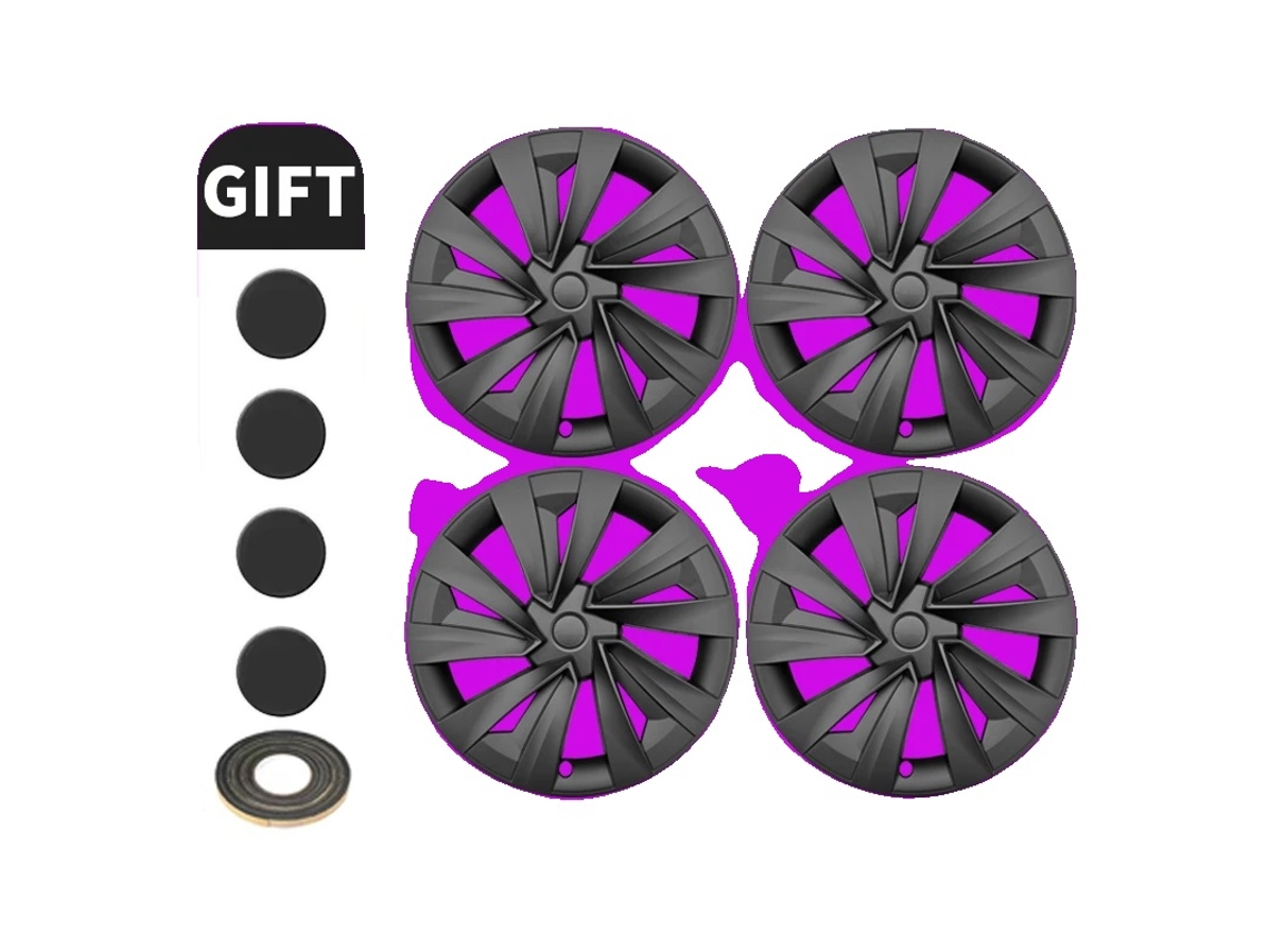 Capa De Roda, Estilo Turbina, Compatível Com Tesla Model Y, Turbina Preto Fosco, Tesla, Novo Modelo Y 19polegadas