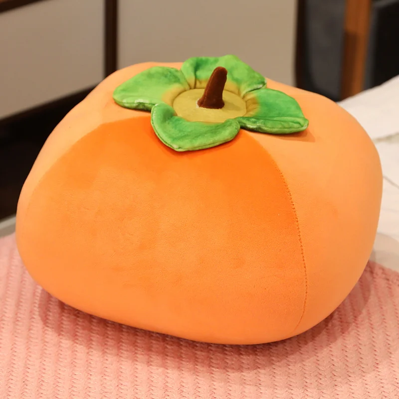 Almofada Decorativa para Sofá, Cor Laranja, 30 Cm, Estampa de Caqui. MDUG
