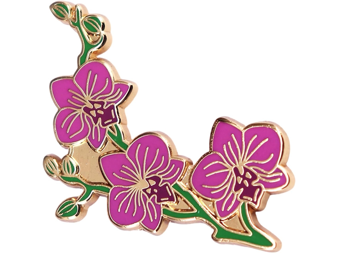 Joias delicadas com orquídeas que oferecem beleza e conforto. Broche elegante para diversas ocasiões.
