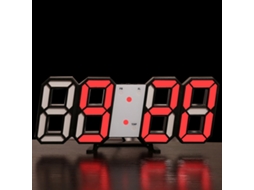 3D Led Despertador Digital Mesa Parede Despertador Moderno Relógio Multifuncional Número Tempo Brilho Ajustável Função Snooze Display de Temperatura