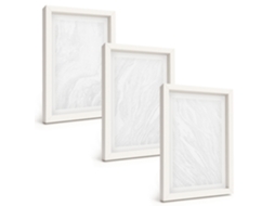 Composição De Quadros Estrutura De Mármore Elegante Espelharte (3 Peças 20x30 Cm)