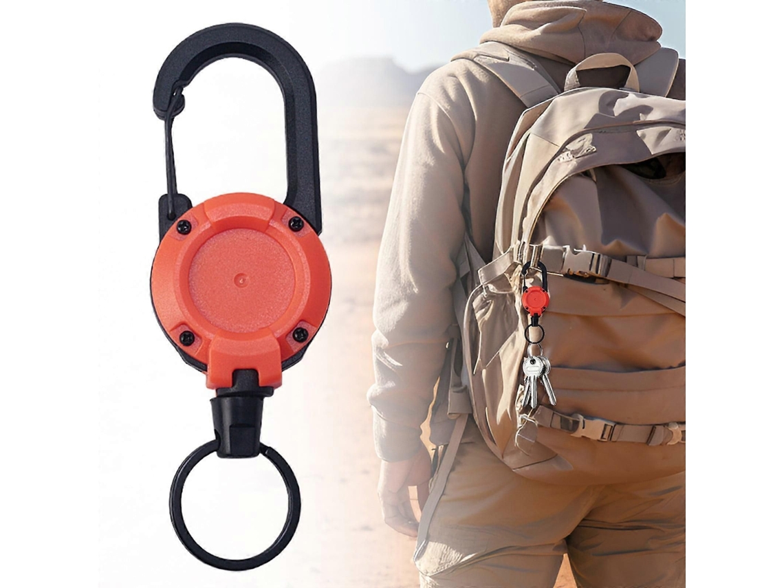 Chaveiro Retrátil Reforçado, Porta-chaves Magnético, Porta-crachá Retrátil Com Cabo De Aço De 60 Cm, Porta-cartão De Identificação Com Cordão Ret