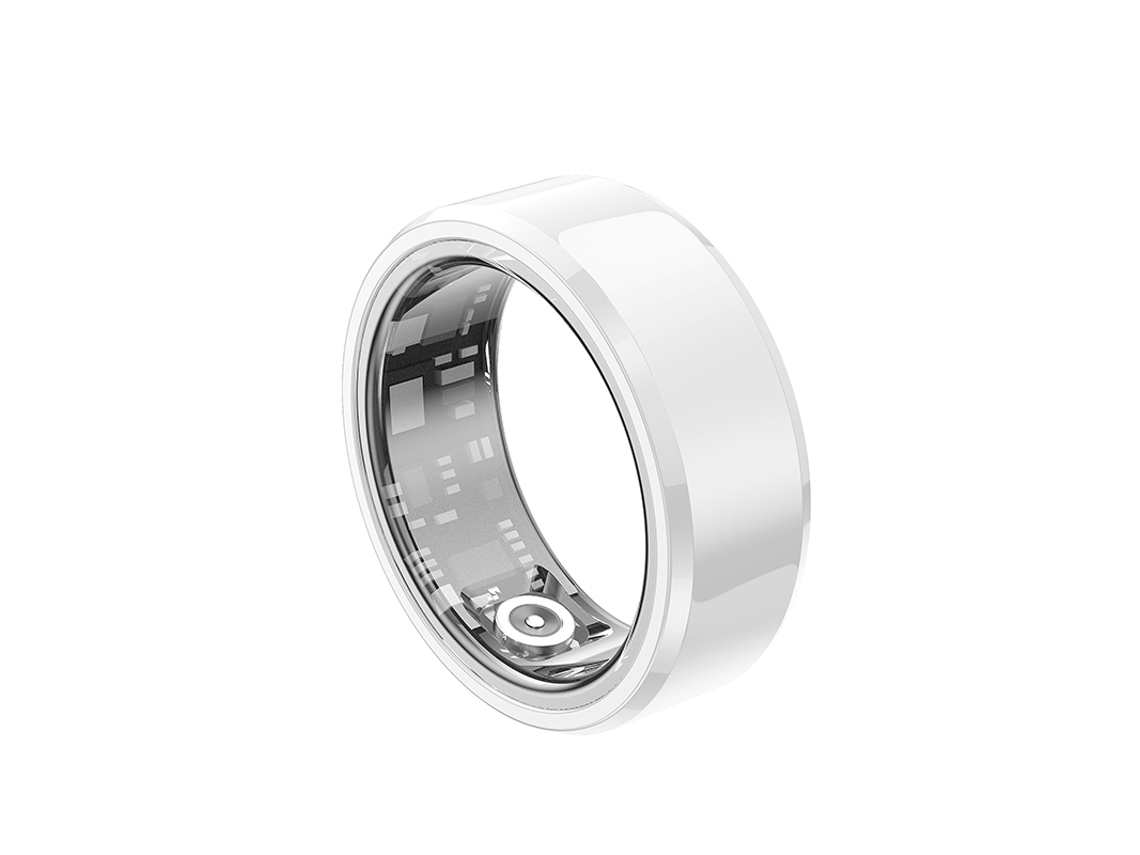 Anel Inteligente Lalamoli Sr01 Em Titânio Branco