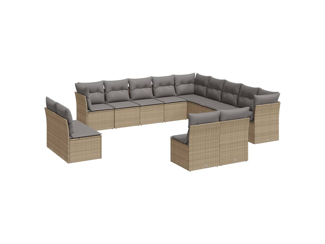 Garden Sofa Set, Garden Sofa Sets Vidaxl Bege Rattan / Vime (n/a)