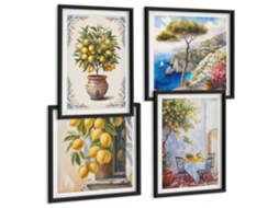 Composição De Quadros Composições Elegantes De Matisse Moldura Preta Imagens Para Um Quarto Infantil Espelharte (conjunto De 4 Imagens)