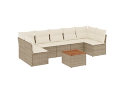 Garden Sofa Set, Garden Sofa Sets Vidaxl Bege Rattan / Vime (n/a)