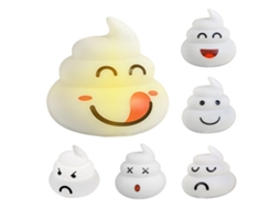 Luz Noturna Led Cute Poop 3 Pack com toque ajustável e recarregável em silicone para bebê e criança | S/MARCA