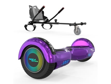 Hoverboard MEGA MOTION 6.5'' Bluetooth e LED Lights A03 com Kart Roxo