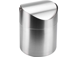 Lixeira de Mesa Nova Line em Aço Inox Pequena com Tampa para Casa e Escritório | S/MARCA
