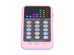 Primerox brinquedo de Telefone para Bebê com Tela Colorida Musical Educacional Infantil Rosa
