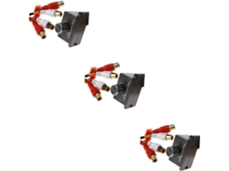 Amplificador De Som Automotivo 3 Peças Com Botão Controle Volume Remoto E Conectores Convenientes.
