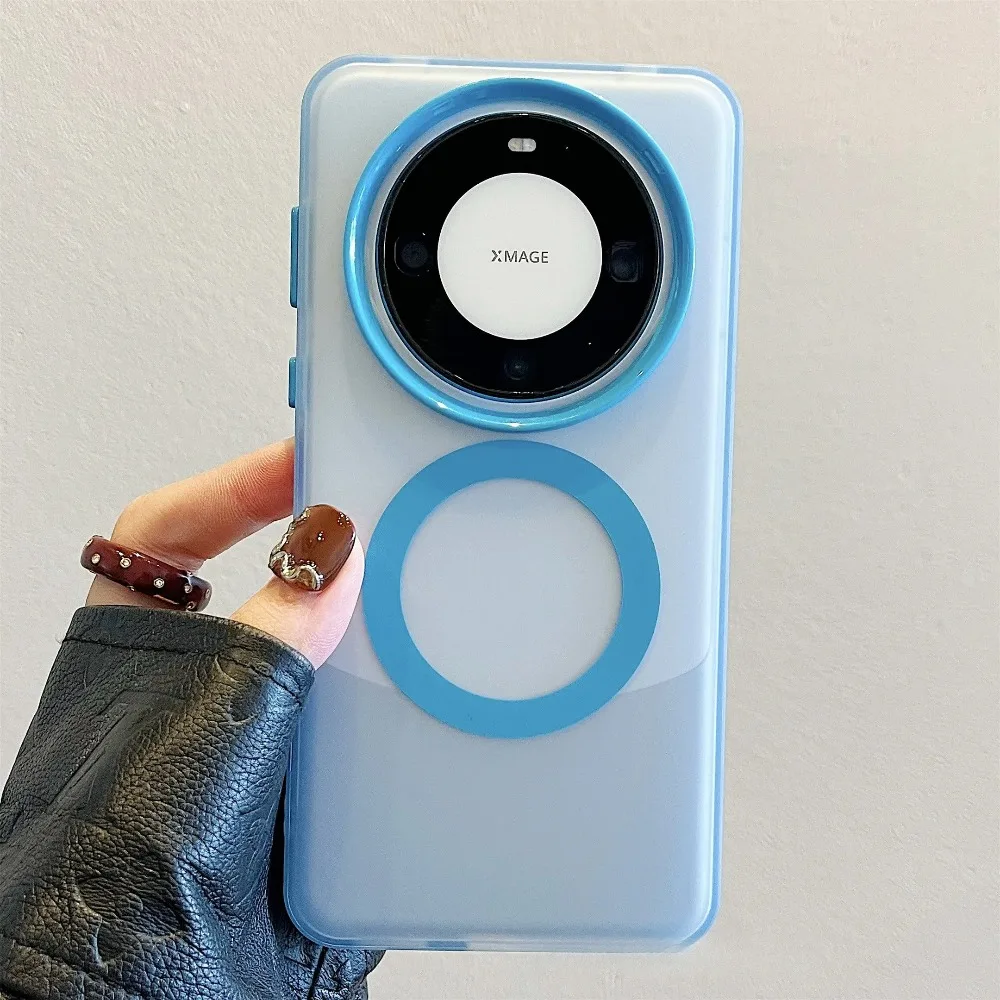 (azul Celeste, Honor X70) Capa De Celular Com Carregamento Sem Fio Magnético, Resistente A Impactos E Com Acabamento Fosco Em Policarbonato.