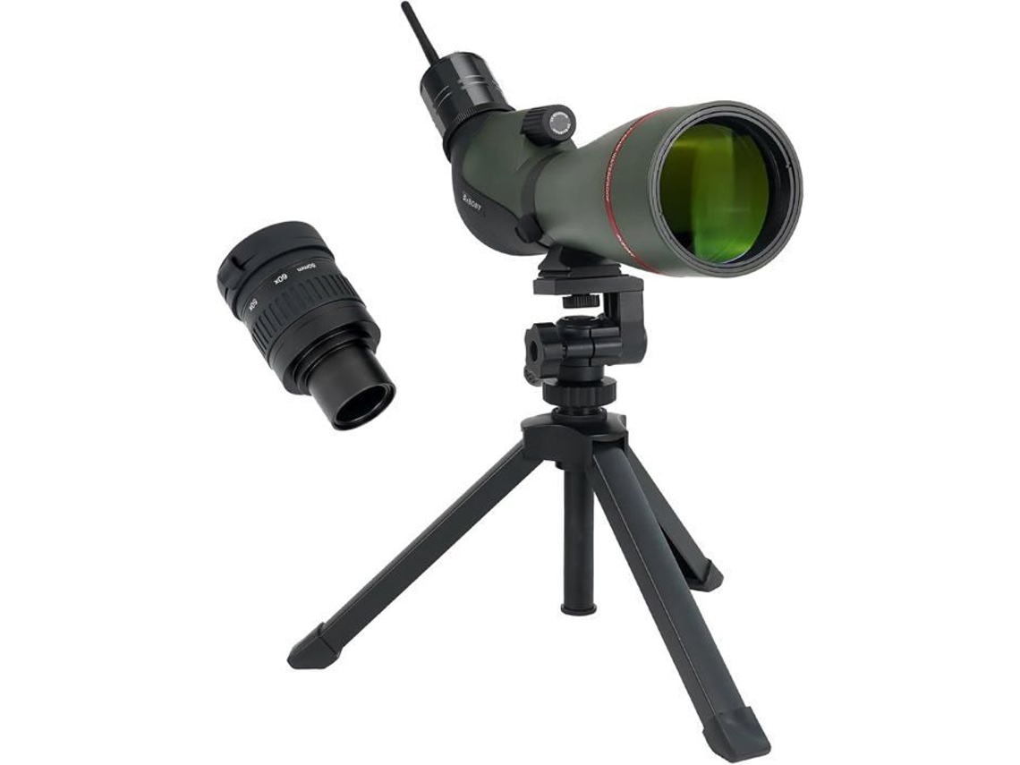 Sa412 20 60x80 Telescópio Com Câmera Wifi, Telescópio Hd De Longo Alcance, Tripé De Mesa, Fmc Impermeável E Antivapor Telescópio Monocular Svbony