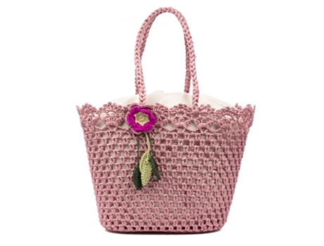 Saco De Ombro De Mulher Iria Quintana Zeccone Feita Borla Rosa (30)