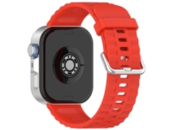 Bracelete para Huawei Watch Fit 4 Pro / Fit 4 / Fit 3 Silicone Cor Sólida Fivela Prateada Vermelha XIAOMOYU