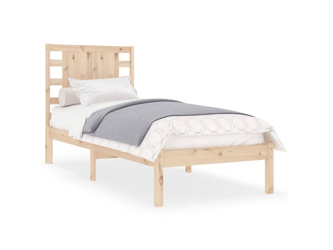 Estrutura De Cama Vidaxl Marrom Madeira (195.5x96x100 Cm)