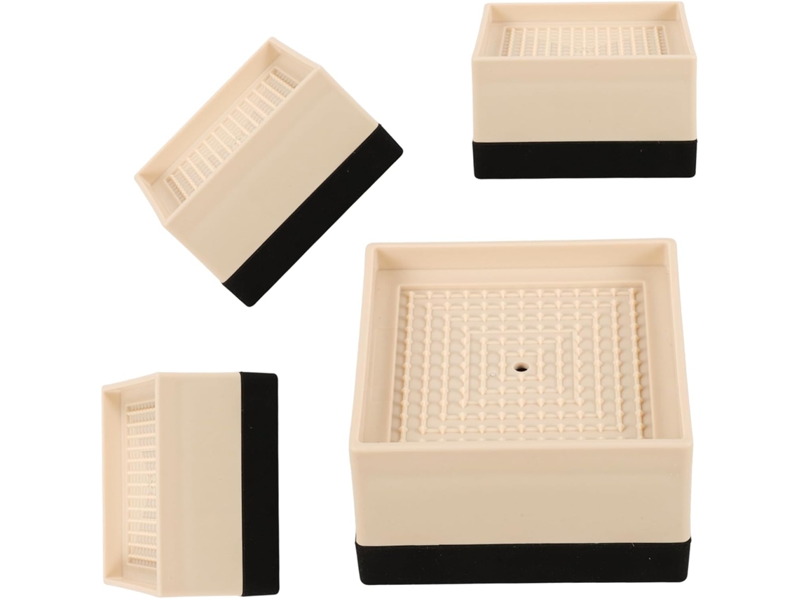 Tehaux Conjunto De 4-elevadores Cama Em Resina Para Móveis, Pés De Cadeira, Almofada Antiderrapante Para