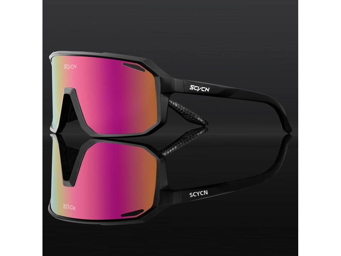 (estilo A1) Óculos De Sol Unissex Para Ciclismo Com Lentes De Polímero Semitransparentes Resistentes A Impactos E Com Proteção Uv400.