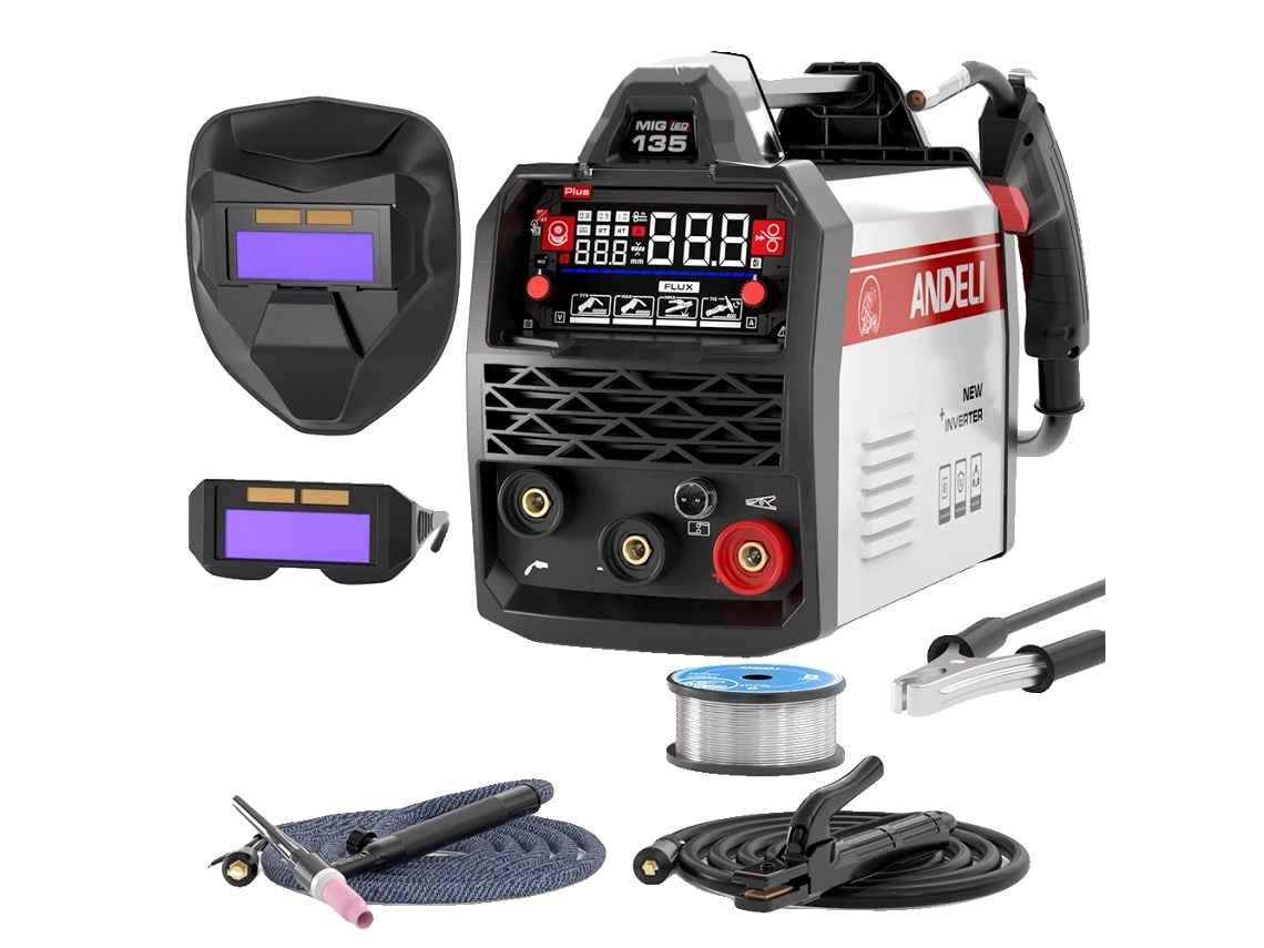 Máquina De Solda Com Capacidades Mig, Tig E Eletrodo, Mig-135plus