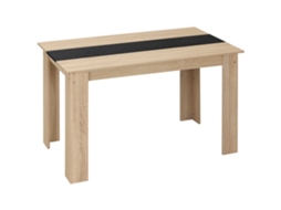 Mesa de Jantar para 4-6 Pessoas, Retangular de Carvalho 120x69x75 Cm Preto S/MARCA