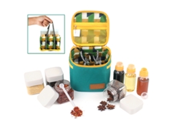 Mali conjunto de Frascos de Tempero Portátil para Camping Churrasco Acessórios com Sacola de Armazenamento