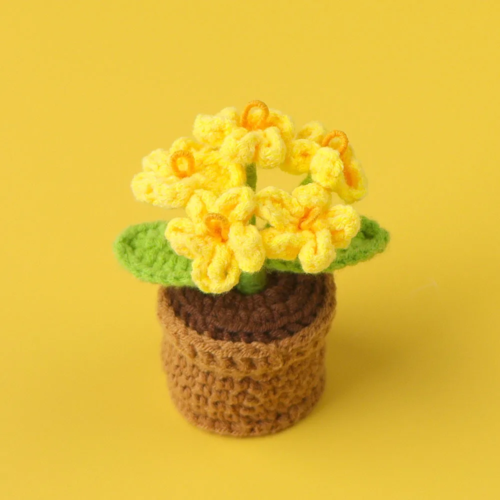 (amarelo) Vaso De Crochê Para Plantas, Lindo Vaso De Flores Tricotado À Mão, Decoração Para Plantas, Presente