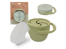 Porta Lanches Dobravel De Silicone Verde Oliva