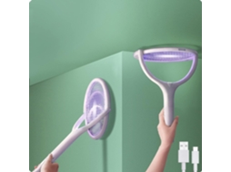 Mata, Insetos Elétrico Recarregável com Cabeça Giratória, Raquete Elétrica para Mosquitos, Lâmpada Anti, Mosquitos, Apanhador de Moscas BRILVIBERA