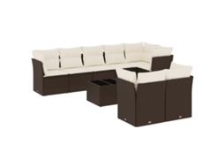 Garden Sofa Set, Garden Sofa Sets Vidaxl Marrom Rattan / Vime (n/a)