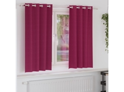Vidaxl Cortinas Blackout Com Argolas 2 Unid. Vinho Vermelho Poliéster