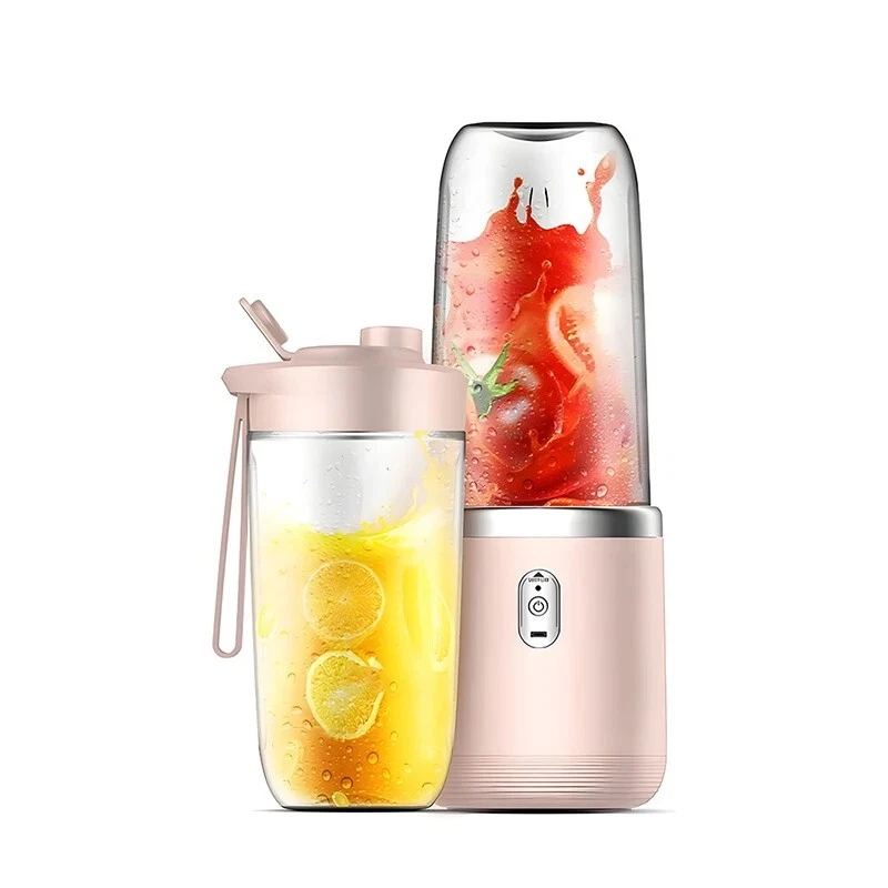 Espremedor Elétrico Portátil De Frutas Cítricas Pequeno Com Lâmina De Aço Inoxidável 400ml Usb Rosa SUNNY SPACES