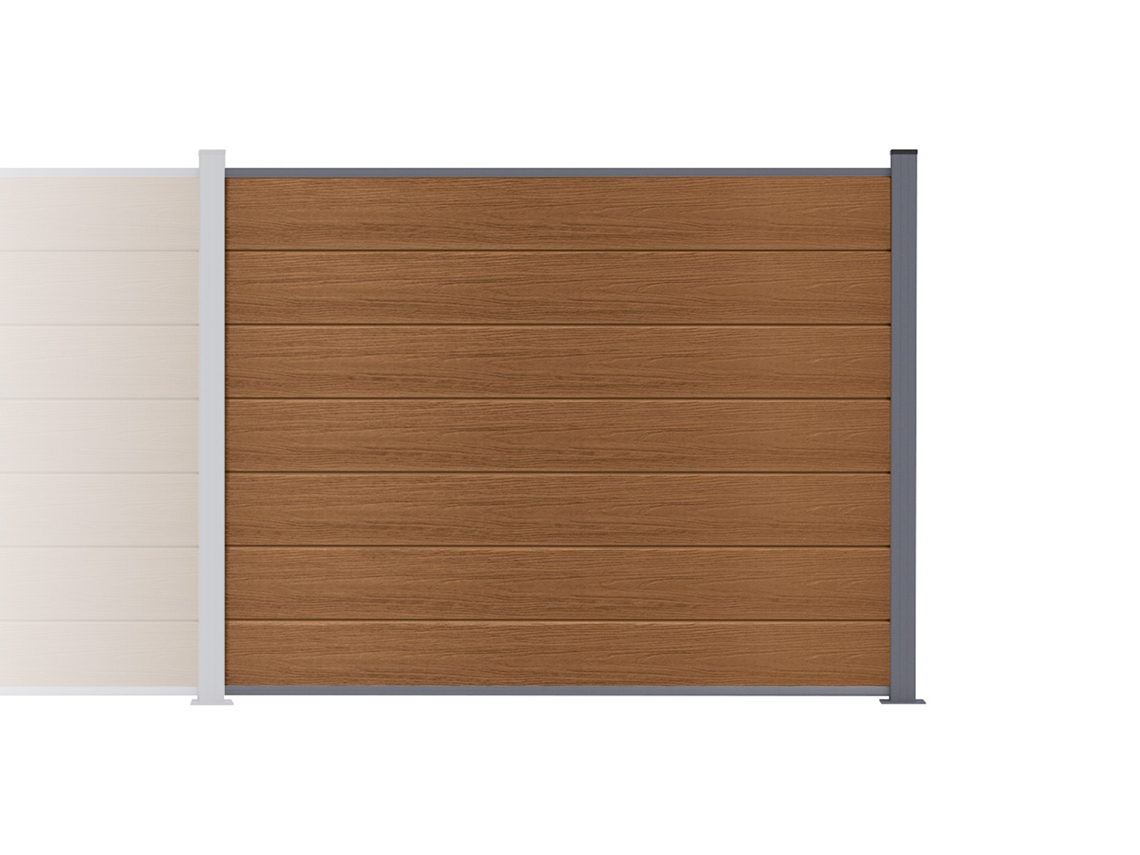 Kit Extensão Cerca Stockhorn 2m X 150cm Teca Com Placa