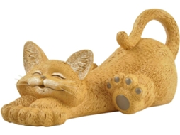 1 Figura de Gato Fofa e Feliz, Decoração Relaxante para Ioga, Aprox BRILVIBERA