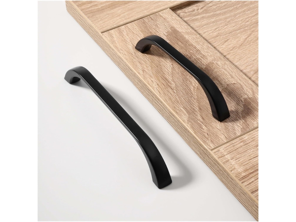 Conjunto De 2 Puxadores Pequenos E Sólidos Em Liga Alumínio Preta, Estilo Moderno E Simples, Para Móveis, Guarda Roupas