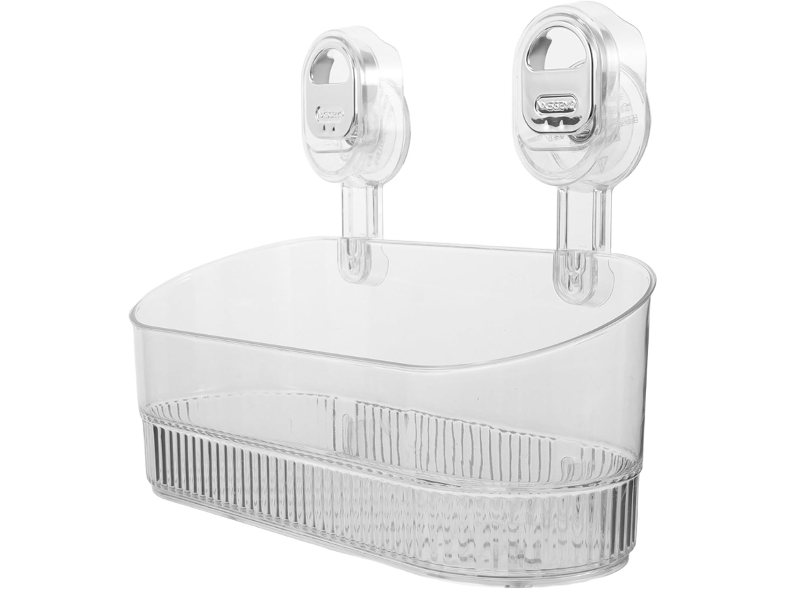 Caixa De Armazenamento Multifuncional Collbath Com Ventosa, Grande Capacidade E Design Robusto Em Plástico