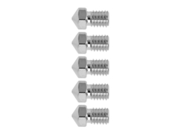 5 Peças De Bicos Para Impressora 3d Filamento 1.75mm Rosca M6 Prateada Em Cobre 0.2mm Acessórios De Extruder