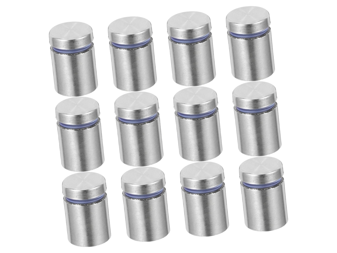 Parafusos Decorativos Garvalon Em Aço Inoxidável, Pacote Com 12 Unidades, 19x25 Mm, Ideais Para Fixação E Suporte De