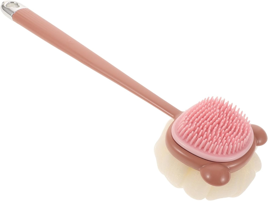 Escova De Banho Shineofi Com Cabo Longo, Escova De Banho Dupla Face Para O Corpo, Macia