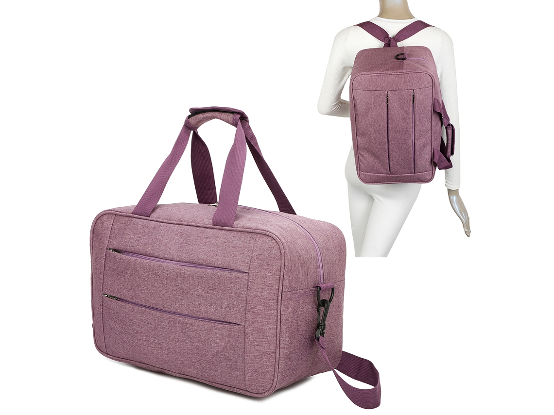 Mala de Cabine RAYKONG Convertível em Mochila Ryanair Roxo (40 x 20 x 25 cm - 20L)