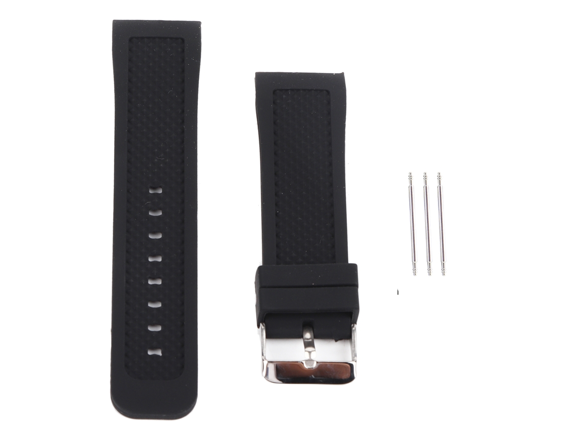 Cinto de Relógio Silicone com Fivela de Pino 24mm À Prova D'água Resistente Ao Suor