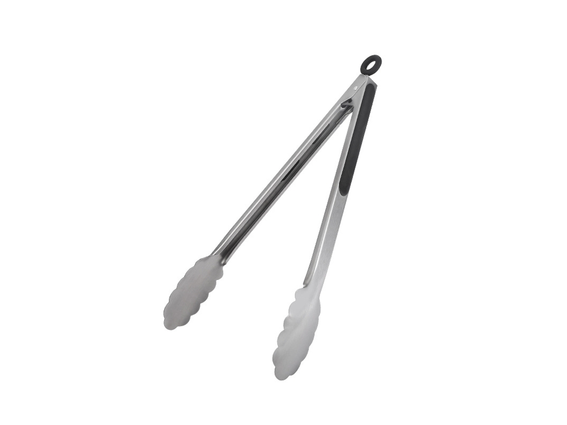 Lurelia Pinça Gelo Inox 430 44,5 X 3,8 Cm Prata Antiderrapante Churrasco