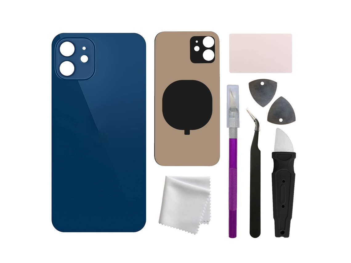 Substituição Profissional Da Tampa Traseira Da Bateria Da Caixa de Vidro Traseira com Ferramentas Adesivas Pré-Instaladas para Iphone 12 6 1 Polegadas