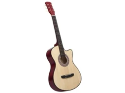 Vidaxl Guitarra Acústica Cutaway Com 6 Cordas 38" Madeira De Tília
