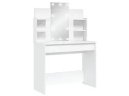 Toucador com Luzes LED VIDAXL Madeira (Branco - 96x40x142 cm)
