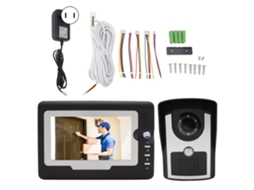 Campainha de Vídeo Inteligente Hd com Interfone Eletrônico para Casa, 12 Campainhas, Tela Tft Lcd, 100v 240v, Plugue Americano. Brilvibera_gsg