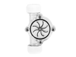 Conector Rosca G1/4 Fêmea Para Fêmea Indicador De Fluxo De Resfriamento À Água Com 8 Impelidores Branco