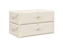 Storage Box, Storage Boxes Vidaxl Creme Tecido (n/a)