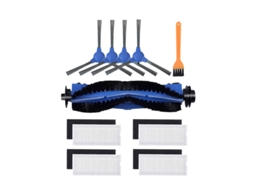 Conjunto de escova lateral com filtro hepa, para eufy robovac 11s 15 30 30c, peças de robô de limpeza, substituição de escova lateral com escova limpa